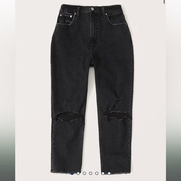 ABERCROMBIE & FITCH CURVE LOVE HIGH RISE MOM JEANS - Picture 2 of 9